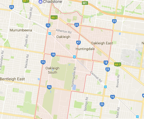 electrician oakleigh map