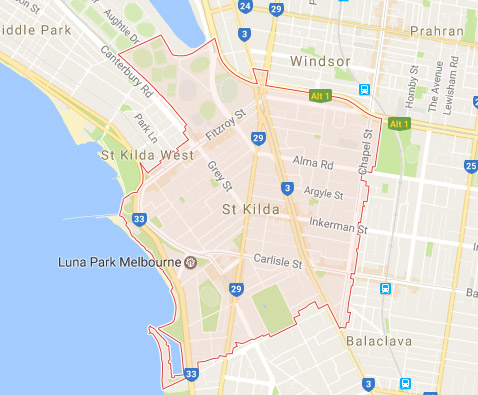 electrician st kilda location map